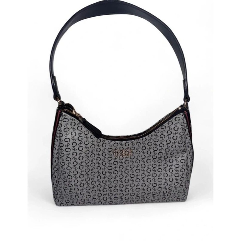 Designer Clarence Hobo Shoulder Bag Charcoal Grey 4G Monogram Logo Strap